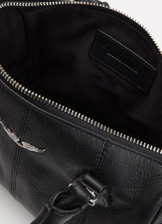 Zadig&Voltaire Sunny Vibe XS crossbodytas van leer met afneembare schouderriem - detail 5 zwart