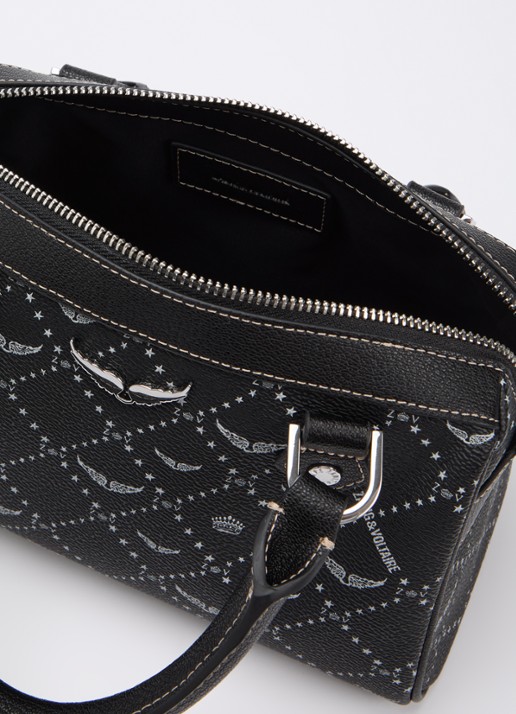 Zadig&Voltaire Sunny XS Vibe handtas van leer met logoprint - detail 2 zwart