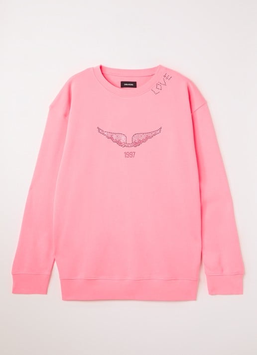 Zadig&Voltaire Sweater met logo en strass