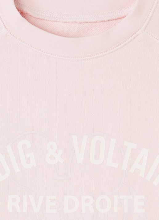 Zadig&Voltaire Sweater met logoprint - detail 3 lichtroze
