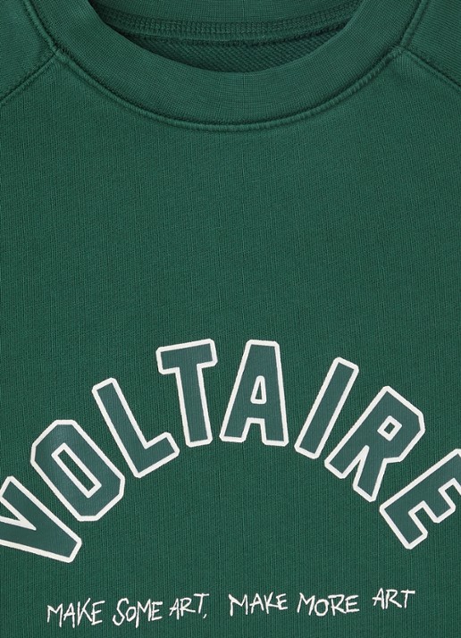 Zadig&Voltaire Sweater met logoprint - detail donkergroen