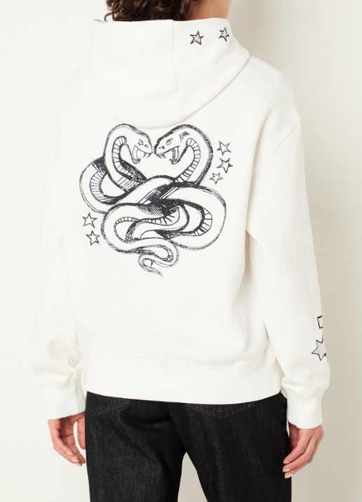 Zadig&Voltaire Sweela hoodie met logo- en backprint - achterkant 3 ivoor