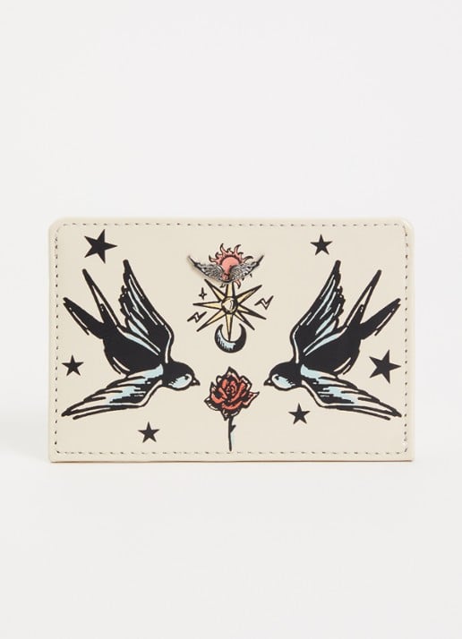 Zadig&Voltaire Tattoo pasjeshouder van leer - achterkant ivoor