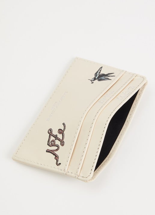 Zadig&Voltaire Tattoo pasjeshouder van leer - voorkant 3 ivoor