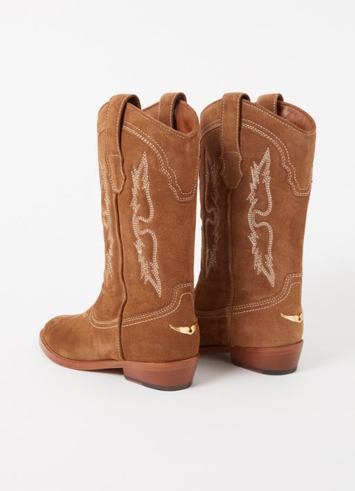 Zadig&Voltaire Tex Western cowboylaars van suède - achterkant 5 roestbruin