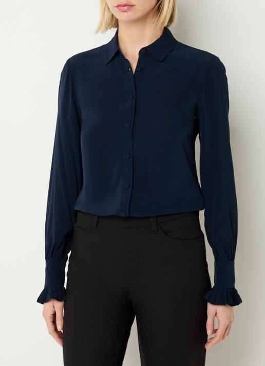 Zadig&Voltaire Thely semi-transparante blouse met ruches