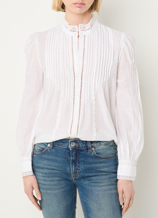Zadig&Voltaire Timz Tomboy blouse met details van kant