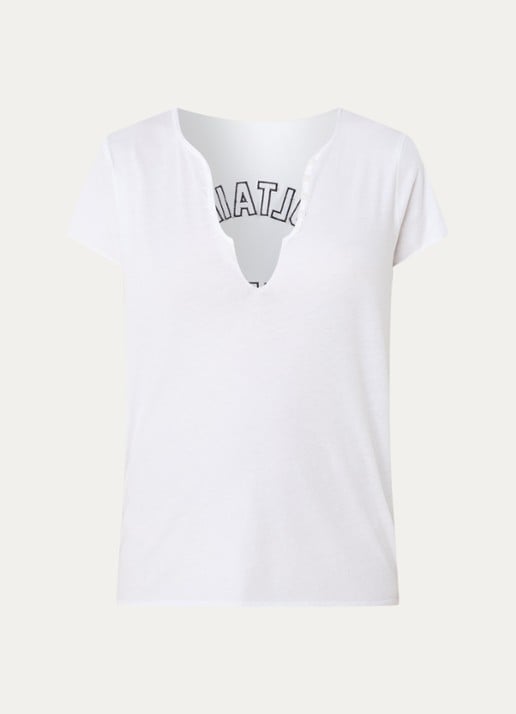 Zadig&Voltaire Tuni T-shirt met logoborduring