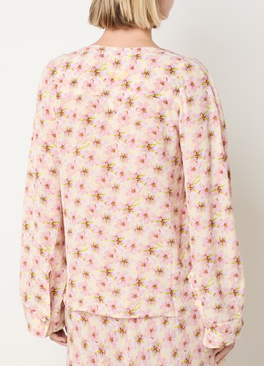 Zadig&Voltaire Tuniek met bloemenprint - achterkant roze