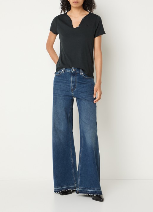 Zadig&Voltaire Tunsien T-shirt met strass - voorkant 3 grijsmele
