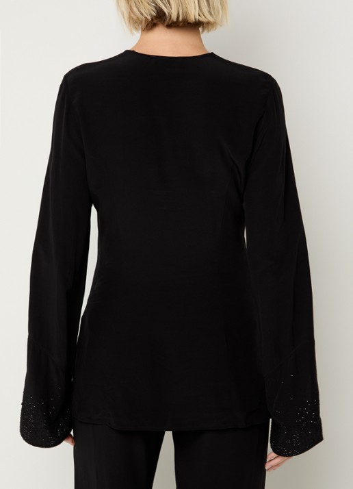Zadig&Voltaire Turi tuniek met strass - achterkant zwart