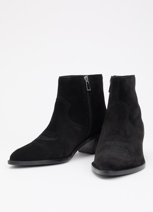Zadig&Voltaire Tylow cowboylaars van suède - detail grijs