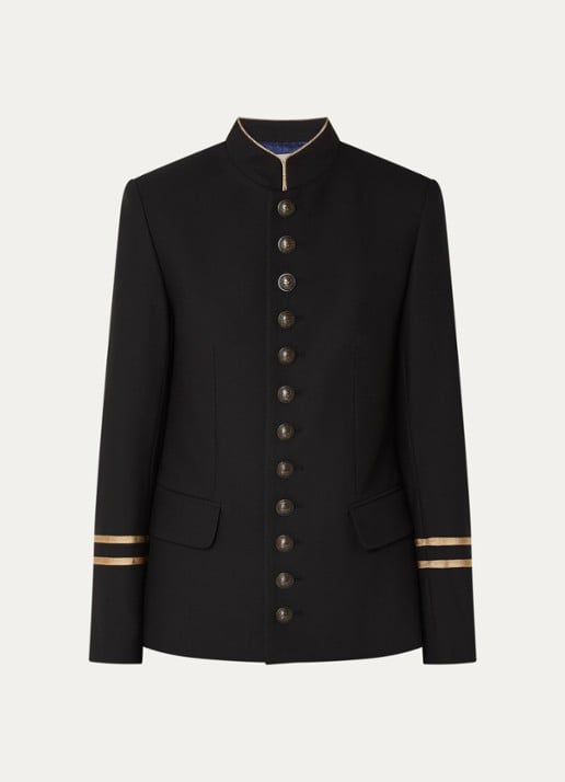 Zadig&Voltaire Vallo blazer met klepzakken en schoudervulling - voorkant zwart