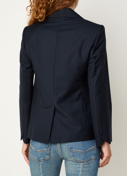 Zadig&Voltaire Valse blazer met strass en klepzakken - achterkant zalmroze