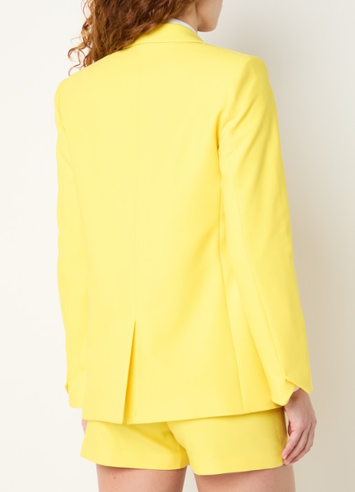 Zadig&Voltaire Vanille blazer met schoudervulling en klepzakken - achterkant 4 geel