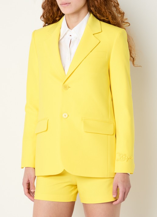 Zadig&Voltaire Vanille blazer met schoudervulling en klepzakken