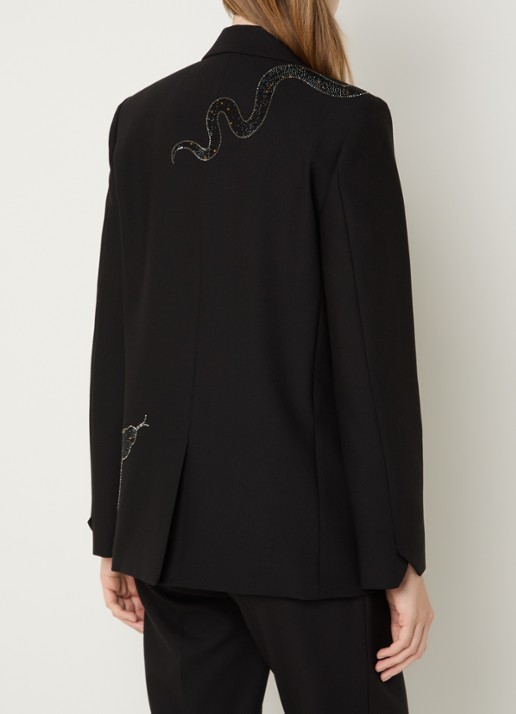 Zadig&Voltaire Vanille blazer met strass en klepzakken - achterkant 4 zwart