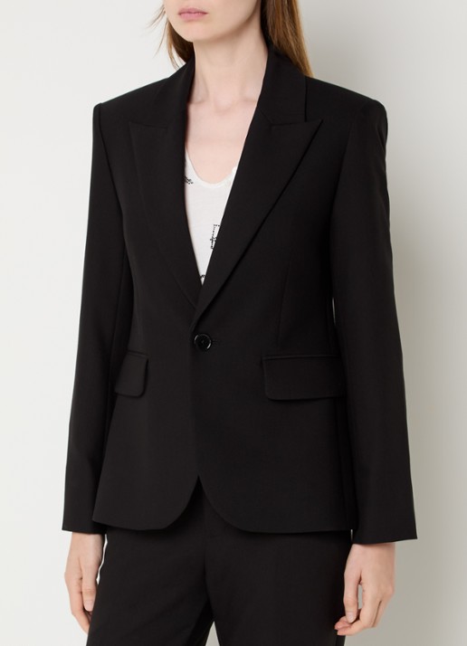 Zadig&Voltaire Vavy blazer met schoudervulling en backprint - achterkant 4 zwart