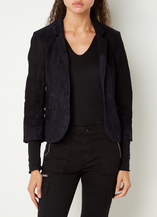 Zadig&Voltaire Verys blazer van geitensuéde met klepzakken