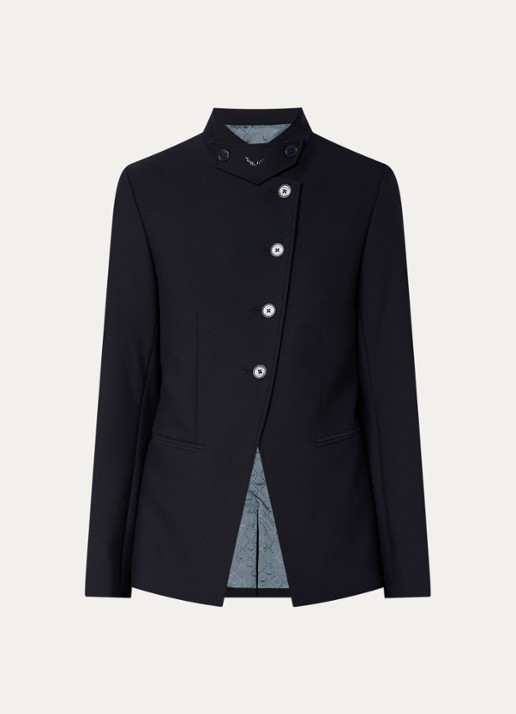 Zadig&Voltaire Verysa jack met schoudervulling - voorkant 3 donkerblauw