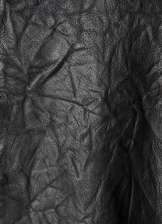Zadig&Voltaire Visko double-breasted blazer van lamsleer met opgestikte zakken - detail 5 zwart