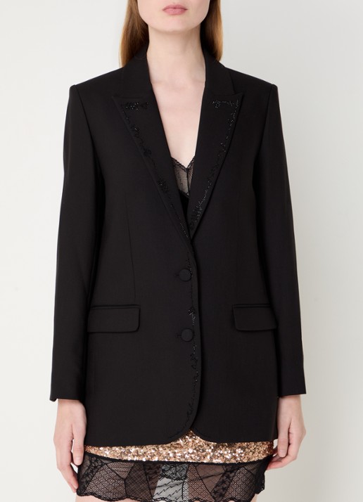 Zadig&Voltaire Viva blazer met klepzakken en strass