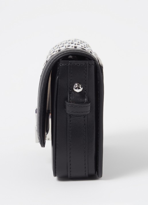 Zadig&Voltaire VZ monogram crossbodytas met afneembare schouderriem - detail 2 zwart