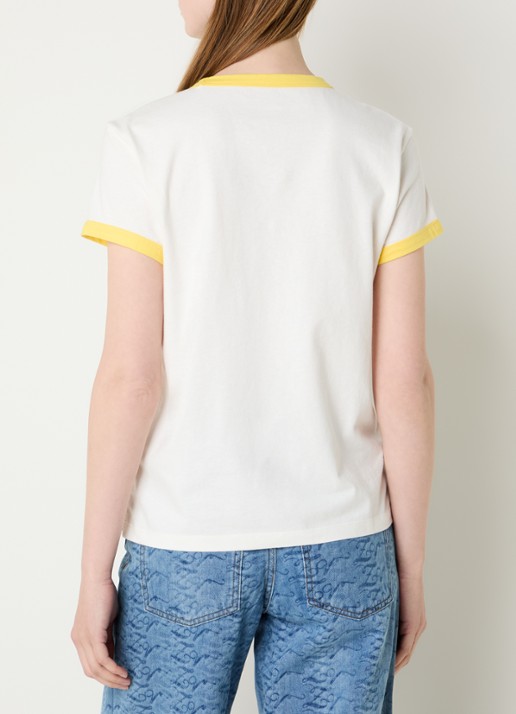 Zadig&Voltaire Walk T-shirt met logo  - achterkant 3 geel