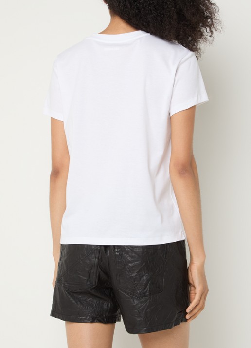 Zadig&Voltaire Walk T-shirt met logoprint - achterkant 4 wit