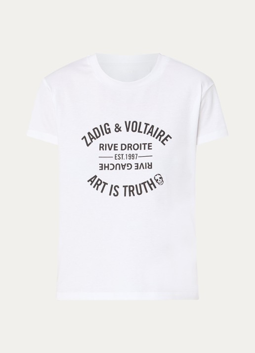 Zadig&Voltaire Walk T-shirt met logoprint - voorkant wit