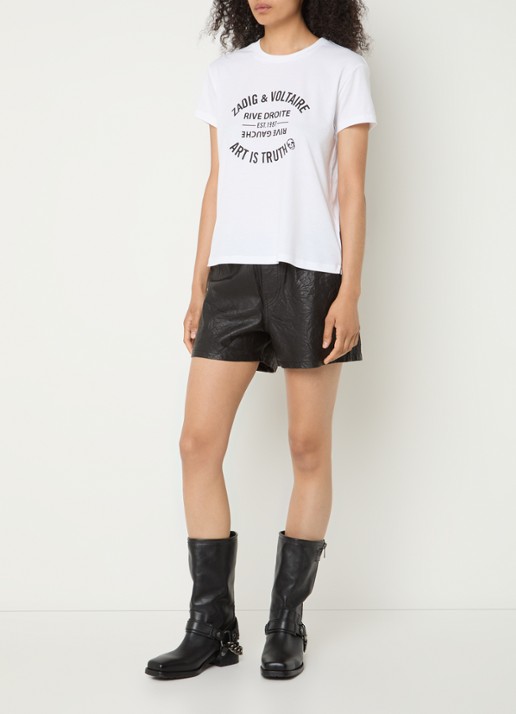 Zadig&Voltaire Walk T-shirt met logoprint - voorkant 2 wit