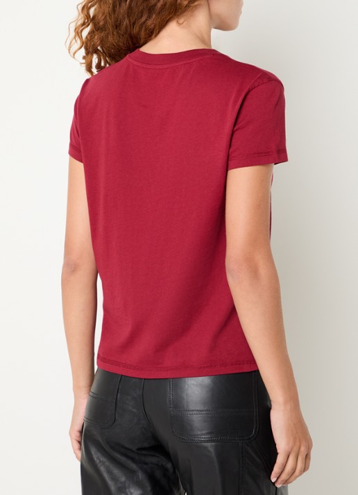 Zadig&Voltaire Walk T-shirt met print en strass - achterkant 4 rood