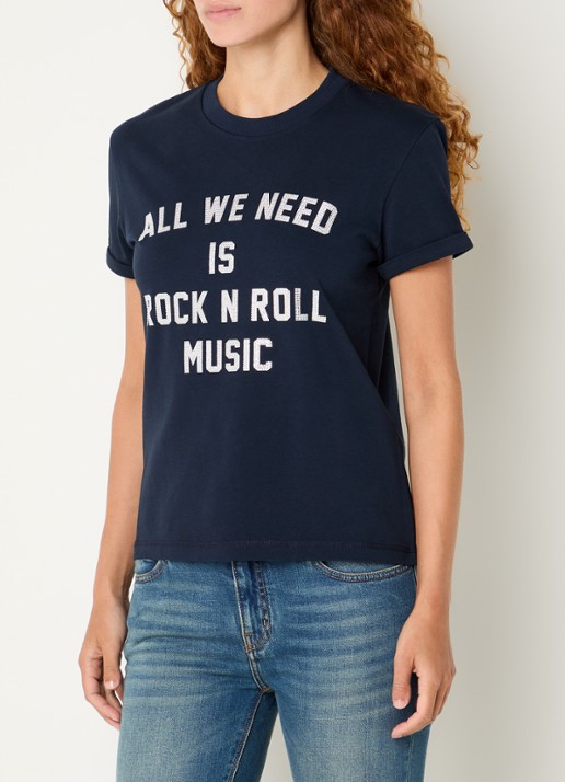 Zadig&Voltaire Walko T-shirt met logoprint en strass