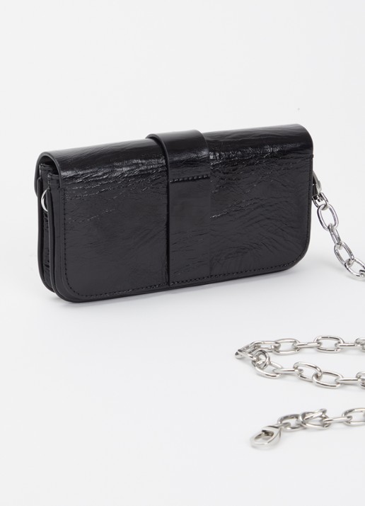 Zadig&Voltaire Wallet Art schoudertas van kalfsleer met afneembare schouderriem  - achterkant zwart