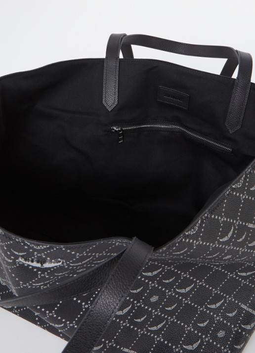 Zadig&Voltaire XL shopper met logoprint - detail 5 zwart
