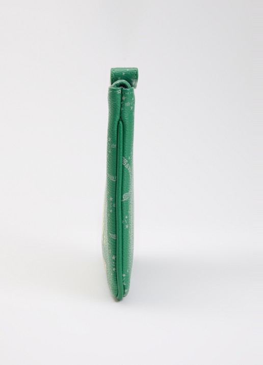 Zadig&Voltaire Z clutch van leer met logoprint - detail 4 groen