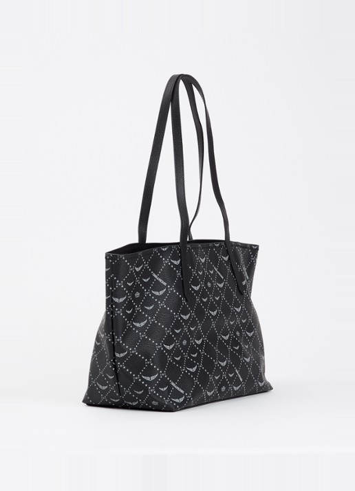 Zadig&Voltaire Z shopper met logoprint - achterkant zwart