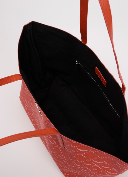 Zadig&Voltaire Z shopper van canvas met logoprint - detail 2 oranje