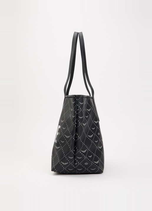 Zadig&Voltaire Z shopper van leer met logoprint - detail 2 zwart