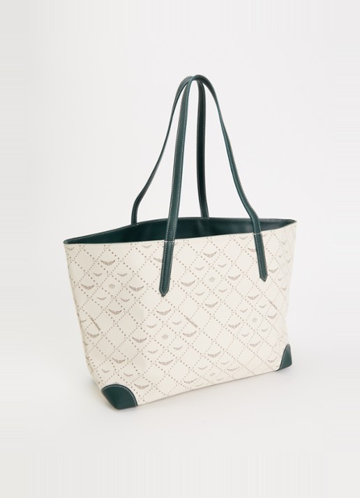 Zadig&Voltaire Z shopper van leer met logoprint - achterkant 5 ivoor