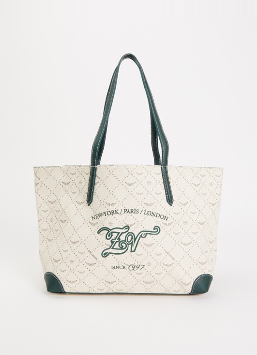 Zadig&Voltaire Z shopper van leer met logoprint