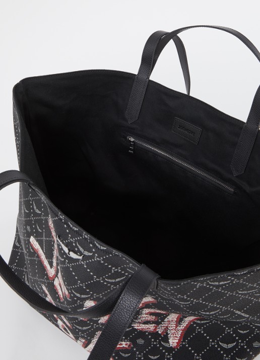 Zadig&Voltaire Z shopper XL met print - detail 5 zwart