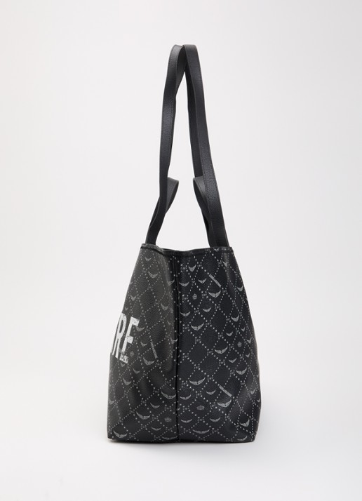 Zadig&Voltaire Z XL shopper van leer met logoprint - detail 3 zwart