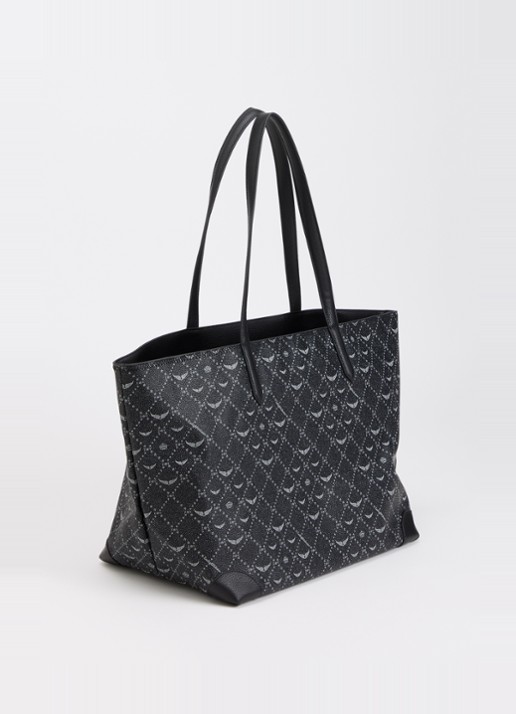 Zadig&Voltaire Z XL shopper van leer met logoprint - achterkant zwart