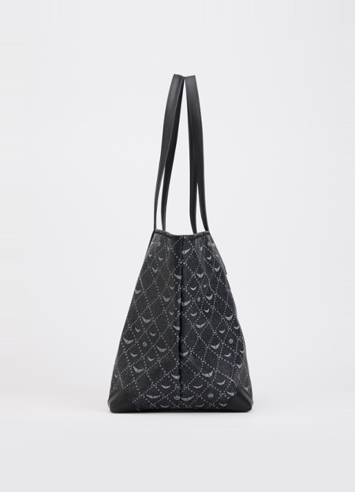 Zadig&Voltaire Z XL shopper van leer met logoprint - detail 4 zwart