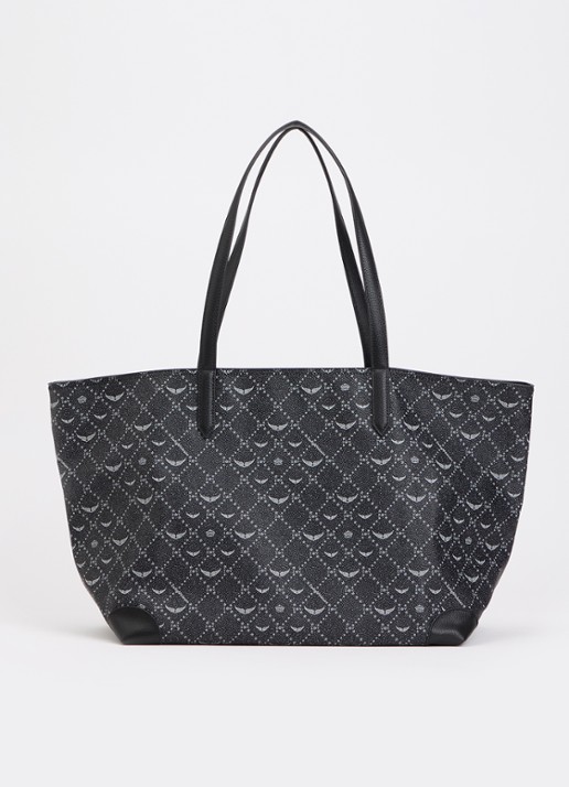 Zadig&Voltaire Z XL shopper van leer met logoprint