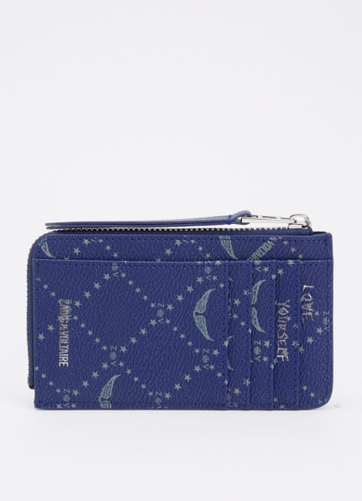 Zadig&Voltaire ZV pasjeshouder met logoprint  - achterkant 3 royalblauw