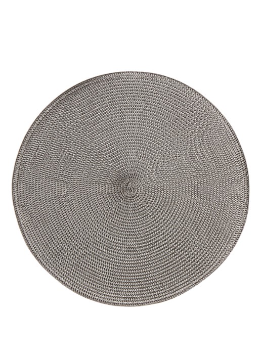 Ziczac Placemat 38 cm - voorkant grijs