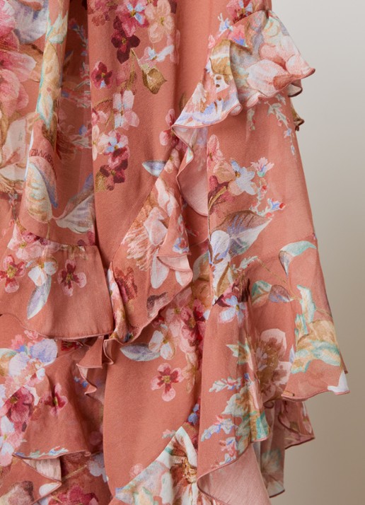 Zimmermann Awaken tuniek met bloemenprint - detail 2 rood