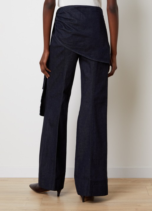 Zimmermann High waist flared jeans met donkere wassing - achterkant indigo